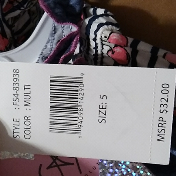 Nwt 2 Romper Set with Hair Scrunchie - Picture 12 of 12